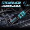 imageExtended Cordless Electric Ratchet Wrench 38quot 40 Ftlbs Torque Brushless Motor 6quot Long Neck 220RPM 2 Pack 20Ah Battery Fast Charger 14 Drive Adapter 7 Sockets for Car Repair DIYBlue