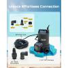 imageSEESII 13HP Pool Cover Pump  Automatic OnOff 3035GPH Submersible Water Pump with Filter Net 25ft Power Cord Check Valve Sump Pump for Swimming Pool Hot Tubs Pond Basement Rooftops