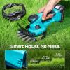 imageSEESII 2in1 Brushless Hedge Trimmers Cordless Grass Shears with Dual 20 Ah Batteries 6quot Electric Bush Shrub Trimmer with Dual Action Blade Handheld Grass Cutter for Yard Garden Lawn Pruning