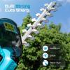 imageSEESII 2in1 Brushless Hedge Trimmers Cordless Grass Shears with Dual 20 Ah Batteries 6quot Electric Bush Shrub Trimmer with Dual Action Blade Handheld Grass Cutter for Yard Garden Lawn Pruning