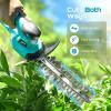 imageSEESII 2in1 Brushless Hedge Trimmers Cordless Grass Shears with Dual 20 Ah Batteries 6quot Electric Bush Shrub Trimmer with Dual Action Blade Handheld Grass Cutter for Yard Garden Lawn Pruning