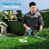 imageSEESII 2in1 Brushless Hedge Trimmers Cordless Grass Shears with Dual 20 Ah Batteries 6quot Electric Bush Shrub Trimmer with Dual Action Blade Handheld Grass Cutter for Yard Garden Lawn Pruning