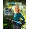 imageSEESII 40V Leaf Blower Cordless with 2 x 5200mAh Batteries and 2 Chargers 680CFM 210MPH Electric Leaf Blower with Variable Speed Control Handheld Battery Blower for Lawn Care Dust and Debris