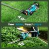 imageSEESII Brushless Pole Hedge Trimmers 2in1 Cordless Grass Shears ampamp 6quot Electric Bush Trimmer for Yard  Telescoping Pole Dual 20 Ah Batteries Handheld Grass Cutter for Tree ampamp Shrubs Lawn Pruning