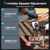 imageSEESII Cordless Angle Grinder 412 Inch 21V Brushless Battery Grinder Tool with 2X 40Ah Batteries 10000RPM for Metal Cutting Grinding Polishing Rust Removal BlueBlue