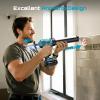 imageSEESII Cordless Caulking Gun 21V Battery Powered Caulk Gun Electric Caulking Gun w2 x 20Ah Batteries 9Pcs Caulk Remover Tool LED Light Auto Retract for Filling Sealing BlueSky Blue