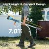 imageSEESII Cordless Stick Water Transfer Pump with 4000mAh 21V Battery ampamp Charger 720GPH 32FT Head Handheld Portable Utility Sump Pump Kit with 34quot Outlet for PoolGardenPondRVBoat DrainingLight Blue