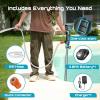 imageSEESII Cordless Stick Water Transfer Pump with 4000mAh 21V Battery ampamp Charger 720GPH 32FT Head Handheld Portable Utility Sump Pump Kit with 34quot Outlet for PoolGardenPondRVBoat DrainingLight Blue