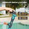 imageSEESII Cordless Stick Water Transfer Pump with 4000mAh 21V Battery ampamp Charger 720GPH 32FT Head Handheld Portable Utility Sump Pump Kit with 34quot Outlet for PoolGardenPondRVBoat DrainingLight Blue