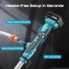 imageSEESII Cordless Stick Water Transfer Pump with 4000mAh 21V Battery ampamp Charger 720GPH 32FT Head Handheld Portable Utility Sump Pump Kit with 34quot Outlet for PoolGardenPondRVBoat DrainingLight Blue