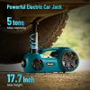 imageSEESII Electric Car Jack Kit 5 Ton 177 Inch Lift Range 3in1 car jack Hydraulic with Impact Wrench and Tire Inflator Floor Jack for SUVPickupTruckSedan Roadside Emergency Tire Change Spare Tool Setblue