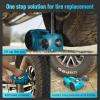imageSEESII Electric Car Jack Kit 5 Ton 177 Inch Lift Range 3in1 car jack Hydraulic with Impact Wrench and Tire Inflator Floor Jack for SUVPickupTruckSedan Roadside Emergency Tire Change Spare Tool Setblue