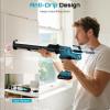 imageSEESII Electric Caulking Gun 29oz Cordless Caulk Gun with a 2000mAh Battery Stepless Speed AntiDrip Led Light Battery Powered Caulking Gun for Filling Sealing Sky BlueSky Blue