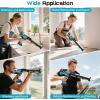 imageSEESII Electric Caulking Gun 29oz Cordless Caulk Gun with a 2000mAh Battery Stepless Speed AntiDrip Led Light Battery Powered Caulking Gun for Filling Sealing Sky BlueSky Blue
