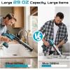 imageSEESII Electric Caulking Gun 29oz Cordless Caulk Gun with a 2000mAh Battery Stepless Speed AntiDrip Led Light Battery Powered Caulking Gun for Filling Sealing Sky BlueSky Blue