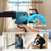 imageSEESII Electric Caulking Gun 29oz Cordless Caulk Gun with a 2000mAh Battery Stepless Speed AntiDrip Led Light Battery Powered Caulking Gun for Filling Sealing Sky BlueSky Blue