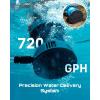 imageSEESII Floating Water Pump Battery Powered 720GPH Cordless Water Transfer Pump w 2 Pcs 4000 mAh Batteries ampamp Charger 25 ft of Lift 34quot Outlet Portable Small Pump for Pool Pond RV Boat GardenOne Battery