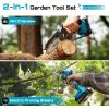 imageSEESII Mini Chainsaw ampamp Pruning Shears 6quot Electric Saw Brushless ampamp 13quot Pruner with 220Ah Batteries Cordless Combo for Wood CuttingBranch Trimming Gardening Tools for Dad Men Husbandmini chainsaw pruning shears w 2 Batteries