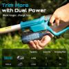 imageSEESII Pole Hedge Trimmer Cordless Electric Bush Trimmer Tool for Yard  16quot DualAction Blade Detachable Telescoping Pole Dual 40Ah Battery Powerful Branches Cutter for Tree ampamp Shrubs PruningCYCPHT01