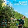 imageSEESII Pole Hedge Trimmer Cordless Electric Bush Trimmer Tool for Yard  16quot DualAction Blade Detachable Telescoping Pole Dual 40Ah Battery Powerful Branches Cutter for Tree ampamp Shrubs PruningCYCPHT01