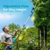 imageSEESII Pole ampamp Handheld Hedge Trimmer 2in1 Cordless Bush Trimmer with 20quot DualAction Blade  2 Pcs 40Ah Batteries Telescopic Pole Adjustable Rotating Head Electric Hedge Cutter for Tree Shrubs