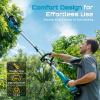 imageSEESII Pole ampamp Handheld Hedge Trimmer 2in1 Cordless Bush Trimmer with 20quot DualAction Blade  2 Pcs 40Ah Batteries Telescopic Pole Adjustable Rotating Head Electric Hedge Cutter for Tree Shrubs