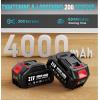 imageSeesii 1000Nm 738ftlbs Cordless Impact Wrench High Torque12quot Brushless Impact Gun wTwo 40Ah BatteryFast Charger 5 Sockets ampamp Storage Case Electric Impact Wrench for Car TruckWH760Blue