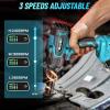 imageSeesii 1000Nm 738ftlbs Cordless Impact Wrench High Torque12quot Brushless Impact Gun wTwo 40Ah BatteryFast Charger 5 Sockets ampamp Storage Case Electric Impact Wrench for Car TruckWH760Blue
