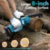 imageSeesii 2 in 1 Cordless 8 inch Pole Saw ampamp Mini Chainsaw with 2 Battery Power Electric Polesaw for Tree Trimming Chain Saw with Extension Pole Limb Branch Cutter Pruner PS800Green Pole Saw