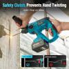 imageSeesii 21V Cordless Rotary Hammer Drill 2x40Ah Battery Power Hammer with SDSPlus Change Adapter Including 3 Drill Bits FlatPoint Chisels Lightweight Electric Hammer Drill for DIY ProjectsBlue