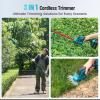 imageSeesii 3in1 Cordless Pole Hedge Trimmer 21V Electric Hedge ampamp Grass Trimmer with 240Ah Rechargeable Batteries 16ft Reach Extended Pole with 180 Adjustable Angle for High Shrubs Bush and Grass