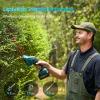 imageSeesii 3in1 Cordless Pole Hedge Trimmer 21V Electric Hedge ampamp Grass Trimmer with 240Ah Rechargeable Batteries 16ft Reach Extended Pole with 180 Adjustable Angle for High Shrubs Bush and Grass