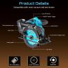imageSeesii 612quot Cordless Circular Saw with Battery and Charger5200 RPM Electric Power Saw with Laser and Rip Guide for Precise Wood CuttingMax Cut Depth 214quot901716quot 45 for Home Renovationcordless circular saw