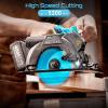 imageSeesii 612quot Cordless Circular Saw with Battery and Charger5200 RPM Electric Power Saw with Laser and Rip Guide for Precise Wood CuttingMax Cut Depth 214quot901716quot 45 for Home Renovationcordless circular saw