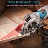 imageSeesii 612quot Cordless Circular Saw with Battery and Charger5200 RPM Electric Power Saw with Laser and Rip Guide for Precise Wood CuttingMax Cut Depth 214quot901716quot 45 for Home Renovationcorded circular saw