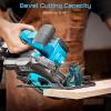 imageSeesii 612quot Cordless Circular Saw with Battery and Charger5200 RPM Electric Power Saw with Laser and Rip Guide for Precise Wood CuttingMax Cut Depth 214quot901716quot 45 for Home Renovationcordless circular saw