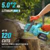 imageSeesii Battery Chainsaw Cordless 12inch Hand Held Chain Saw 12in Portable Chainsaw Battery Powered Chain Saws for Trees Wood Cutting 2  50Ah Battery and Charger Included CH1200