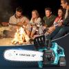 imageSeesii Battery Chainsaw Cordless 12inch Hand Held Chain Saw 12in Portable Chainsaw Battery Powered Chain Saws for Trees Wood Cutting 2  50Ah Battery and Charger Included CH1200