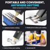 imageSeesii Battery Spot Welder with 50Ah Battery Upgraded Handheld Mini Portable Spot Welder for 18650 Battery Welding Nickel Sheets 0102mm IronStainless Steel Sheets 80 GearAuto and Manual Mode
