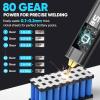 imageSeesii Battery Spot Welder with 50Ah Battery Upgraded Handheld Mini Portable Spot Welder for 18650 Battery Welding Nickel Sheets 0102mm IronStainless Steel Sheets 80 GearAuto and Manual Mode