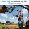 imageSeesii Electric Grease Gun Kit HighPerformance 10000PSI 46 ozmin Battery Powered Grease Gun Cordless with 2 Batteries 394quot Long Hose 90 Degree Coupler 3 Tips for Faster and Effortless GreasingLight blue