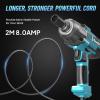 imageSeesii Electric Impact Wrench Corded 368Ftlbs500Nm Torque 12 inch Impact Gun with 8Amp Cord 4 Sockets for Car Tire and Home DIY AC500