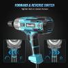 imageSeesii Electric Impact Wrench Corded 368Ftlbs500Nm Torque 12 inch Impact Gun with 8Amp Cord 4 Sockets for Car Tire and Home DIY AC500