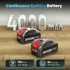 imageSeesii Mini Chainsaw 6inch Mini Chainsaw Cordless Handheld Electric Power Chain Saw with 2 Batteries for Tree Trimming Wood Cutting Best Gifts for Father Dad Husband MenLight Blue