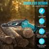 imageSeesii Mini Chainsaw 6inch Mini Chainsaw Cordless Handheld Electric Power Chain Saw with 2 Batteries for Tree Trimming Wood Cutting Best Gifts for Father Dad Husband MenBlue