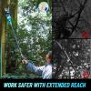 imageSeesii PS610 2IN1 Cordless Pole Saw ampamp Mini Chainsaw 6Inch Brushless Chain Saw with 2x 20Ah Battery 16Foot MAX Reach Brach Tree Saw with Extension Pole for Wood Cutting Garden 2024 UPGRADE