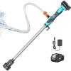 imageSEESII Cordless Stick Water Transfer Pump with 4000mAh 21V Battery ampamp Charger 720GPH 32FT Head Handheld Portable Utility Sump Pump Kit with 34quot Outlet for PoolGardenPondRVBoat DrainingLight Blue