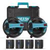 imageSEESII Electric Suction Cups for Glass 600 LBS Max Load 8quot Heavy Duty Tile Suction Cups Lifter with 4X 2400mAh Batteries Auto Start Pump Display for Lifting Large Glass Tile Granite MetalTwo Pack