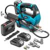 imageSeesii 12000PSI Electric Grease Gun 3 Speed Control Battery Powered Grease Gun Cordless with 2 Batteries Brushless Motor 394 Long Hose 90 Degree Coupler ampamp LED Light for Heavy Duty EquipmentBlue