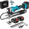 imageSeesii Innovative 2in1 Grease Gun HighEfficiency 53 ozmin 12000 PSI Electric Grease Gun Kit with 2  20AH Batteries and Charger EasytoUse for Farmers Equipment Operators ampamp Owners